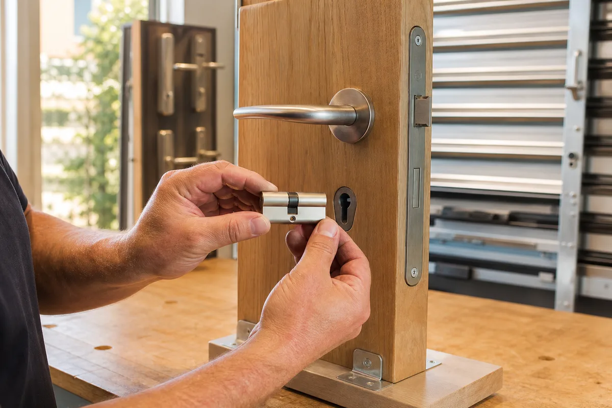 Cylindre de porte remplacé par un serrurier dans une zone d&rsquo;activités de Vitrolles
